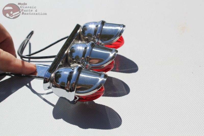 Mini Outside Tri Marker Light Set Visor Bolt On Custom Truck Hot Rat